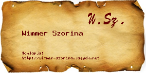 Wimmer Szorina névjegykártya